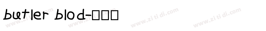 butler blod字体转换